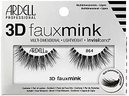 False Lashes - Ardell 3D Faux Mink 864 Black — photo N1