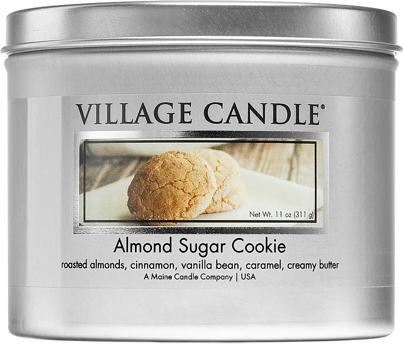 Sugar Cookies Scented Candle in Tin Can - Almond Sugar Cookie Scented Candle — photo N1