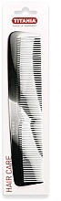 Plastic Comb 19.5 cm, zebra - Titania Ladies' Comb — photo N1