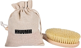 Elongated Massage Body Brush with Tampico Fiber, - Hhuumm № 5 — photo N1