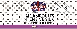 Fragrances, Perfumes, Cosmetics Smoothing Hair Ampoules - Ronney Professional Hair Ampoules Intensive Silk Regenerating