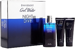 Fragrances, Perfumes, Cosmetics Davidoff Cool Water Night Dive - Set (edt/125ml + sh/gel/75ml + ash/balm/75ml)