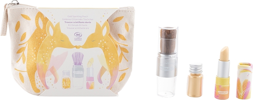 Set - Namaki Gold Fox Sparkling Pouch (spark/powder/4g + lip/balm/3.5g) — photo N1