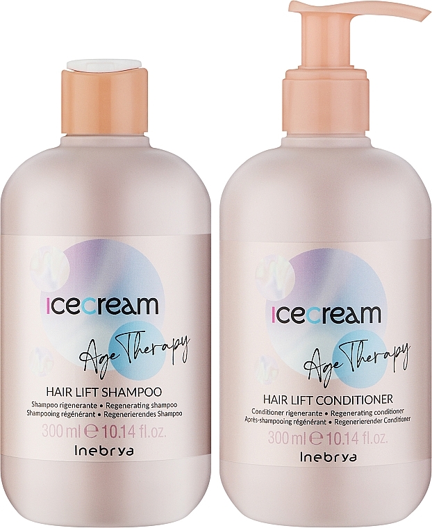 Set - Inebrya Ice Cream Age Therapy Hair Lift Kit Set (shamp/300ml + cond/300ml) — photo N7