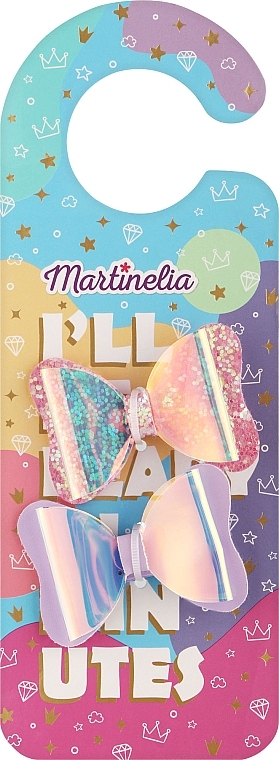 Hair Clips 'Butterfly', 8906B, lilac and pink - Martinelia Door Hanger Bow Hair Tire — photo N1