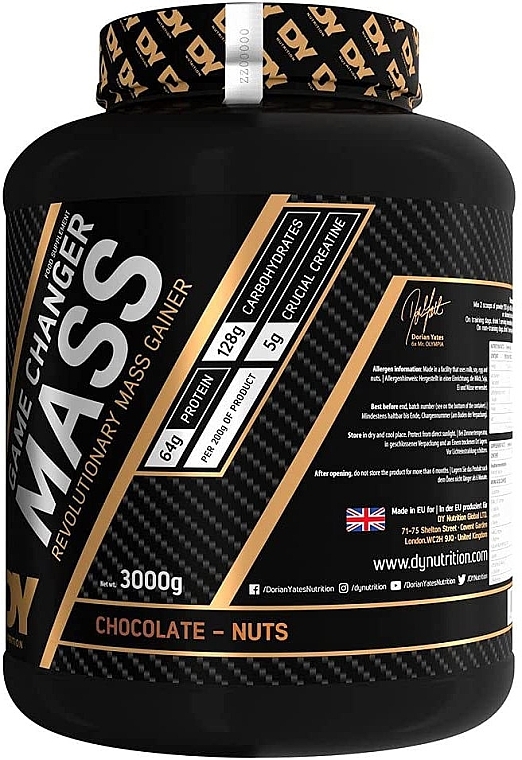 Chocolate Nuts Mass Gainer - DY Nutrition Game Changer Mass Chocolate Nuts — photo N2