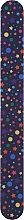 Nail File, straight, 7446, navy blue, stars and circles - Top Choice — photo N1