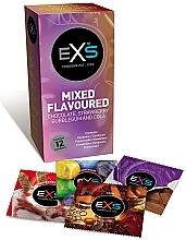 Flavoured Condoms, 12 pcs. - EXS Condoms Chocolate Bubble Gum Strawberry Cola Mixed Flavoured — photo N2