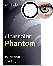 Colored Contact Lenses, white with black border, 2 pieces - Clearlab ClearColor Phantom Manson — photo N2