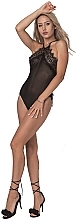 Women Bodysuit 'Glam 06', smooth mesh, nero - Knittex — photo N1