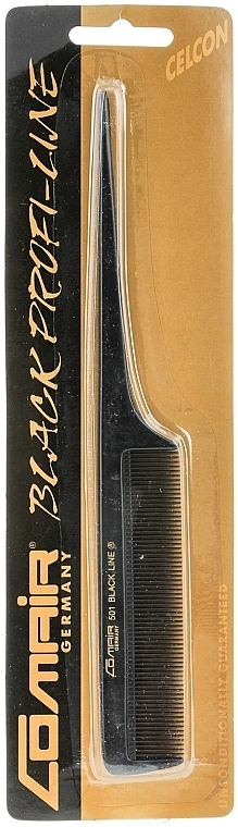 Black Profi Line Comb #501, fine-toothed, 20.5 cm - Comair — photo N1