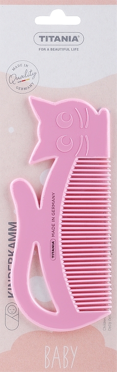 Kids Hair Comb, pink - Titania — photo N1