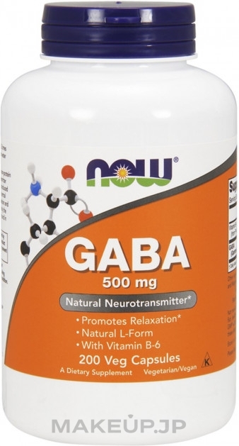 Amino Acid GABA with Vitamin B6, 500 mg - Now Foods GABA with Vitamin B6 500 mg — photo 200 szt.