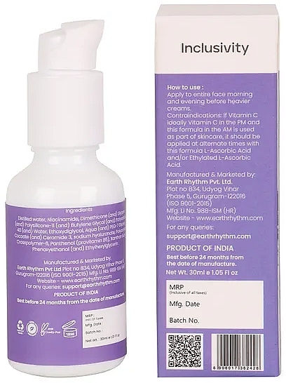 Repairing Serum with Niacinamide 10% - Earth Rhythm 10% Niacinamide Revitalising Serum — photo N2