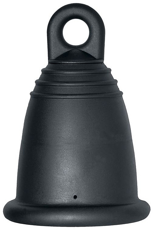 Menstrual Cup with Ring, L-size, black - MeLuna Classic Menstrual Cup Ring — photo N2