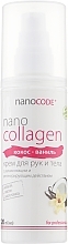 Fragrances, Perfumes, Cosmetics Hand & Body Cream "Coconut & Vanilla" - NanoCode NanoCollagen