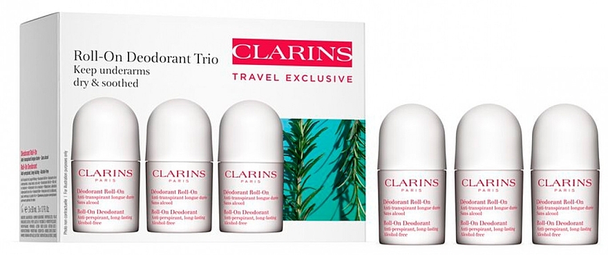 Deodorant Set - Clarins Trio Gentle Care Roll-On Deodorant (deo/3x50ml) — photo N1