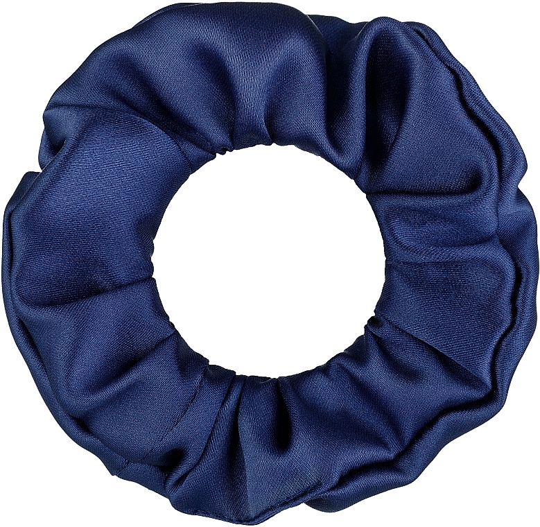 Scrunchie, Dark Blue - MakeUp Satin Classic Scrunchie — photo N2