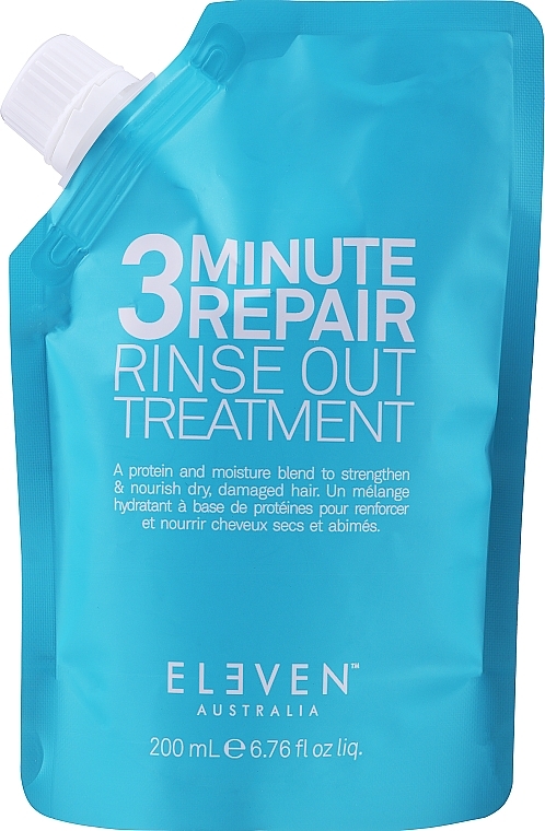 Mask for Dry & Damaged Hair - Eleven Australia 3 Minute Rinse Out Repair Treatment (doypack) — photo N1