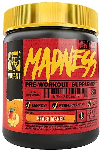 Peach and Mango Pre-Workout Complex - Mutant Madness Peach Mango Pre-Workout — photo N1