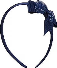 Fragrances, Perfumes, Cosmetics Hair Band FA-5601, blue with bow, with sequins - Donegal