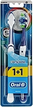 Toothbrush Set '5-Way Cleaning Complex', 40 medium, blue + blue - Oral-B Bomplete 5 Way Clean — photo N2