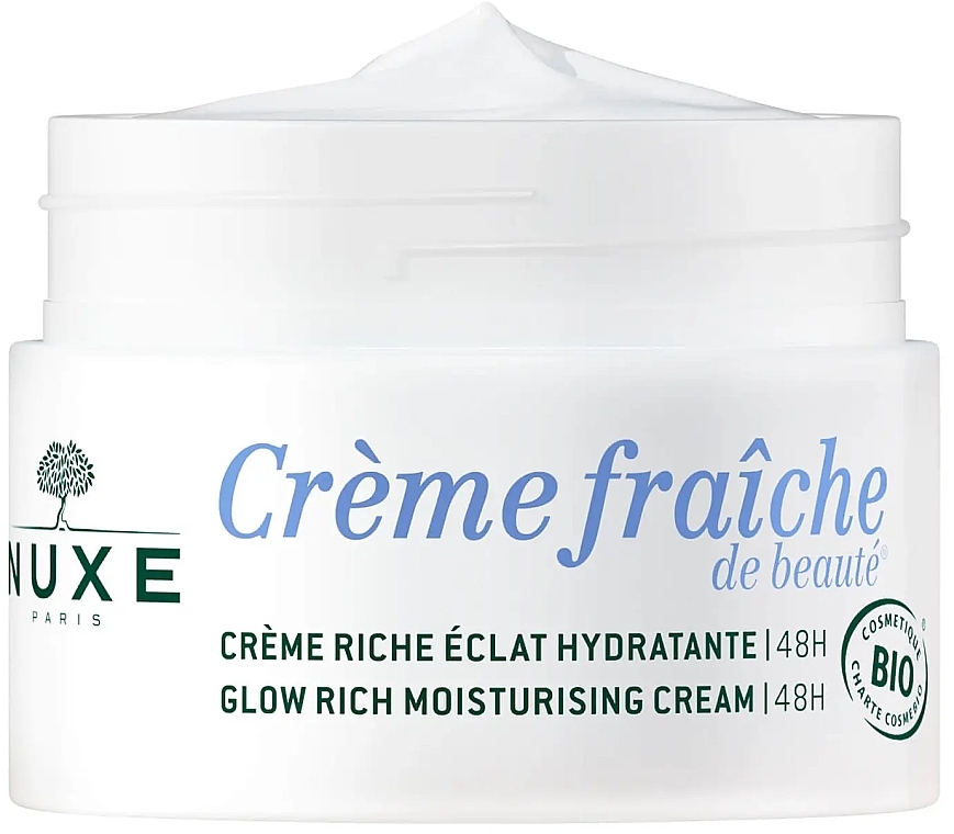 Moisturizing Face Cream - Nuxe Creme Fraiche De Beaute Glow Rich Moisturising Cream 48H — photo N2