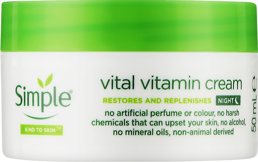 Vitamin Night Cream - Simple Kind To Skin Vital Vitamin Cream — photo N10