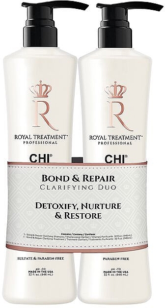 Set - Chi Royal Treatment Bond & Repair Clarifying Duo (shm/946ml+cond/946ml) — photo N1