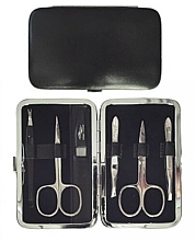 Fragrances, Perfumes, Cosmetics 6-Piece Manicure Set, 00516, black - Erlinda Solingen Top Grain Manicure Set