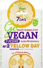 Facial Sheet Mask 'For A Fabulous Morning' - 7 Days Go Vegan Tuesday Yellow Day — photo N1