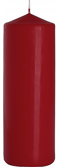 Cylindrical Candle 80x250 mm, burgundy - Bispol — photo N1