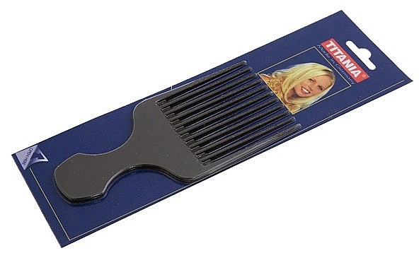 Hair Comb with Large Handle, 15cm, black - Titania — photo N4
