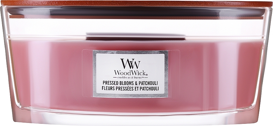 Scented Candle in Glass - Woodwick Ellipse Candle Pressed Blooms & Patchouli — photo N1
