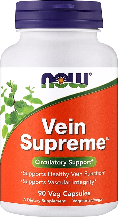Dietary Supplement "Vein Supreme" - Now Foods Vein Supreme Veg Capsules — photo N1