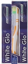 Fragrances, Perfumes, Cosmetics Set "Whitening" with Mouthwash, orange brush - White Glo 2in1 Whitening Toothpaste With Mouthwash (toothpaste/100ml + toothbrush)