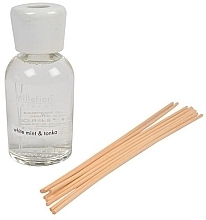 Fragrances, Perfumes, Cosmetics White Mint & Tonka Reed Diffuser - Millefiori Milano Natural White Mint & Tonka