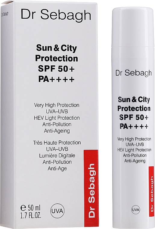 Face Protection Cream - Dr Sebagh Sun & City Protection SPF 50 — photo N2