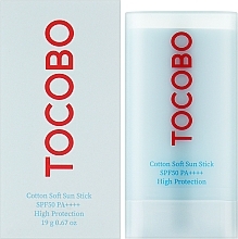 Sunscreen Stick - Tocobo Cotton Soft Sun Stick SPF50+ PA++++ — photo N2