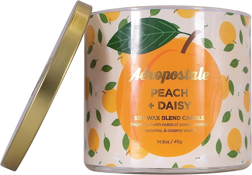 Scented Candle - Aeropostale Peach & Daisy Fine Fragrance Candle — photo N2