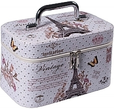 Makeup Bag "Paris/Eiffel XL", 98796, white - Top Choice — photo N2