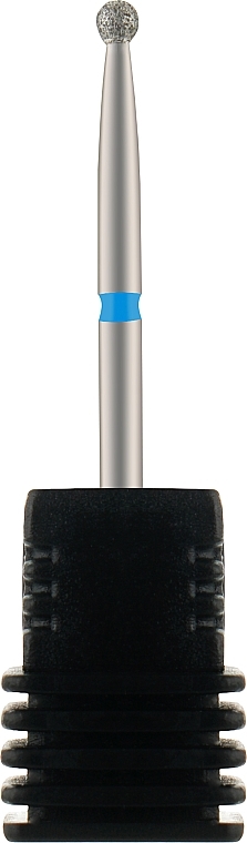 Diamond Nail Drill Bit 'Ball', 801 001 023V 2.3 mm, blue mark - Tufi Profi Premium — photo N5