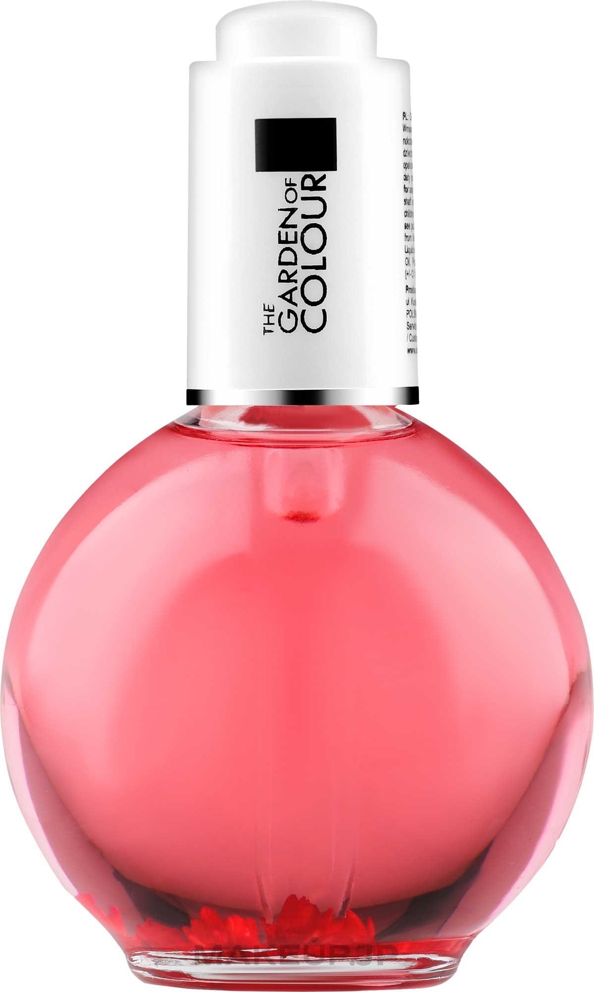 Nail and Cuticle Oil with Flowers "Raspberry" - Silcare Cuticle Oil Raspberry Light Pink — photo 75 ml