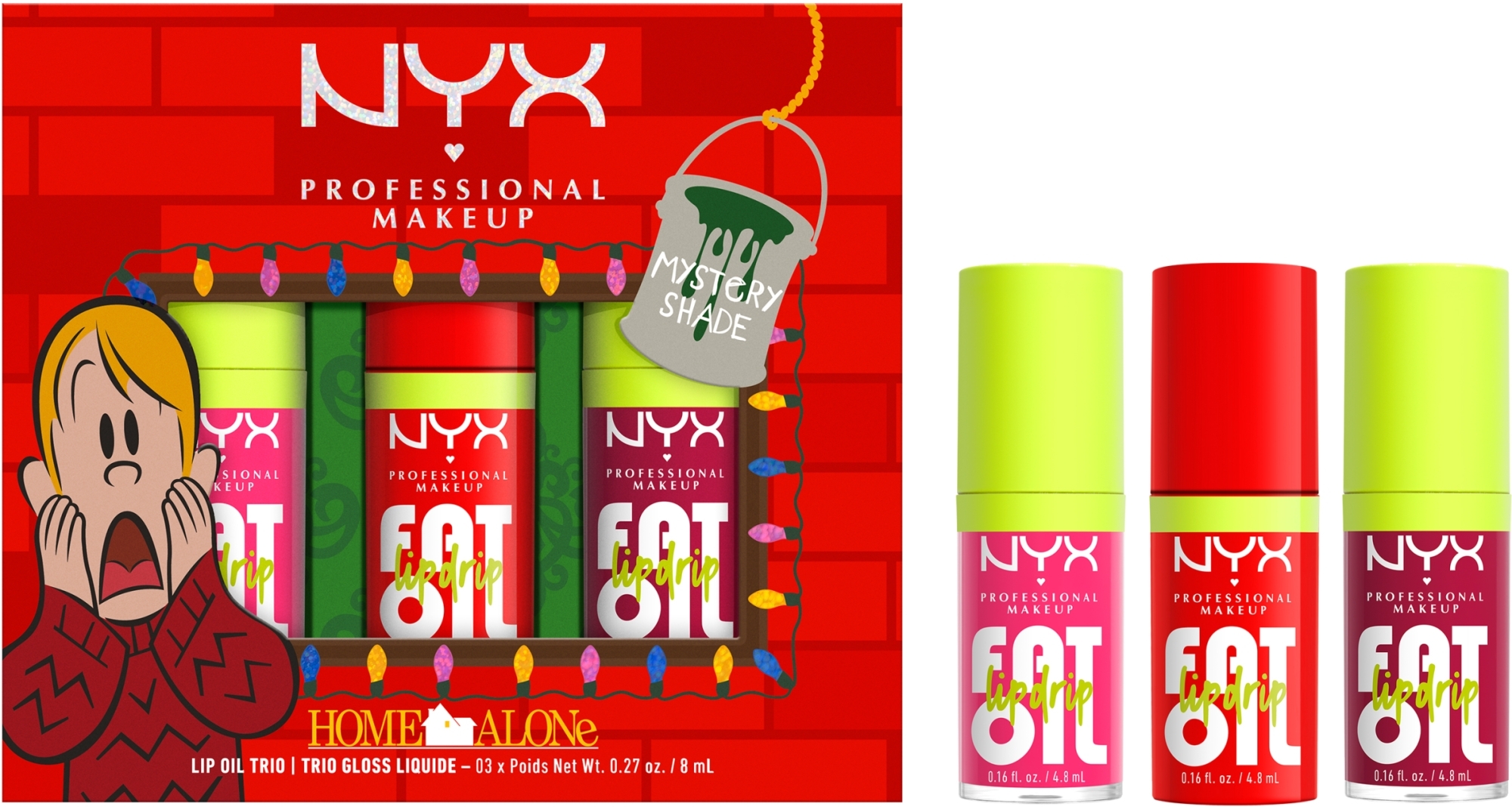 NYX Professional Makeup Home Alone Fat Oil Lip Drip Trio (3xlip/oil/4.8ml)	 - リップメイクアップキット — photo 01