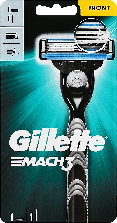 Razor with Refill Cartridge - Gillette Mach3 — photo N1