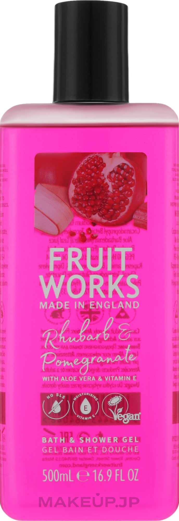 Shower Gel "Rhubarb and Pomegranate" - Grace Cole Fruit Works Rhubarb & Pomegranate — photo 500 ml