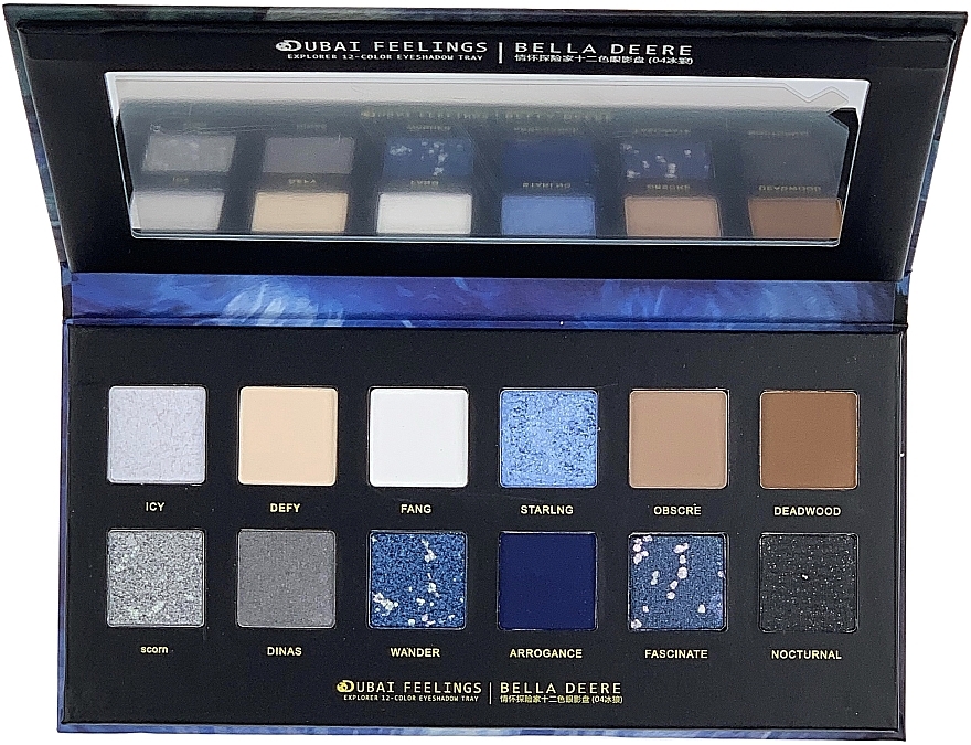 Professional Eyeshadow Palette - Veronni Explorer 12 Color Eyeshadow Wolf — photo N2