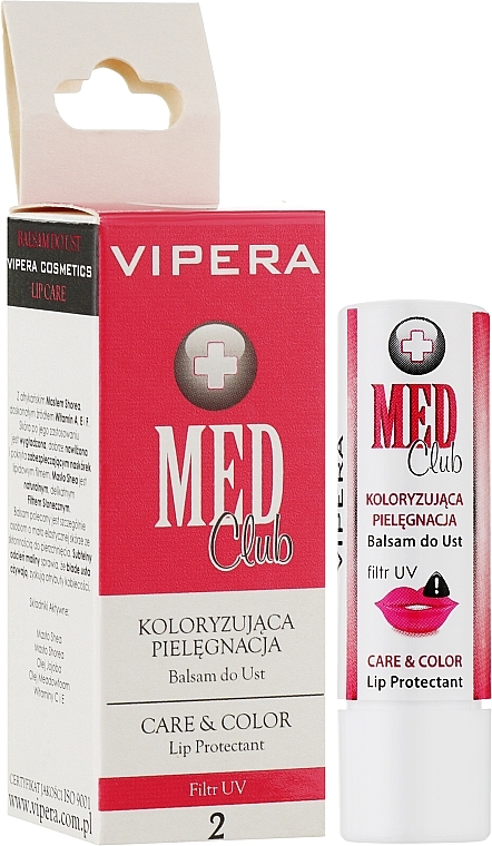 Care & Color Lip Balm - Vipera Med Club No 2 — photo N2