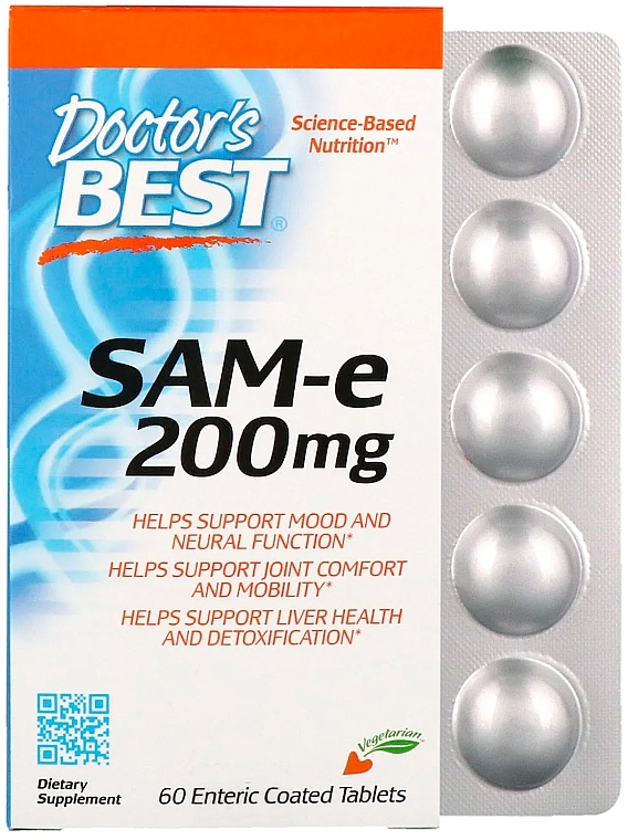 S-Adenosyl Methionine, SAM-e, 200 mg, tablets - Doctor's Best — photo N8