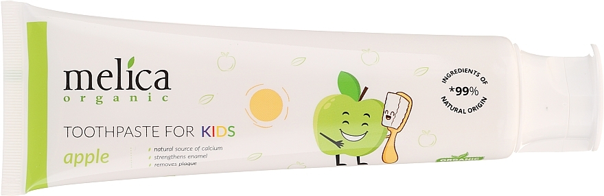 Kids Apple Toothpaste - Melica Organic Toothpaste For Kids Apple — photo N4